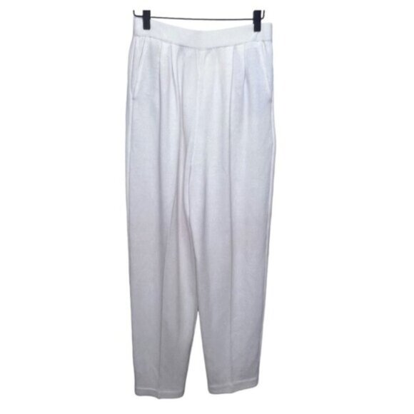 Vintage St John Collection Marie Gray Santana Knit Ivory Knit Pant Sweater Set - Picture 9 of 16